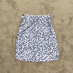 Aritzia floral satin skirt